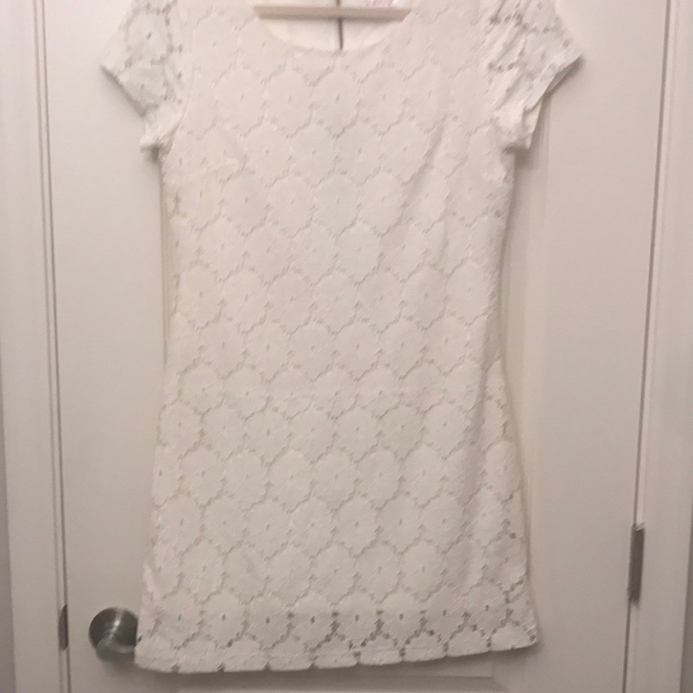 Floral lace dress with zipper